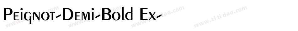 Peignot-Demi-Bold Ex字体转换